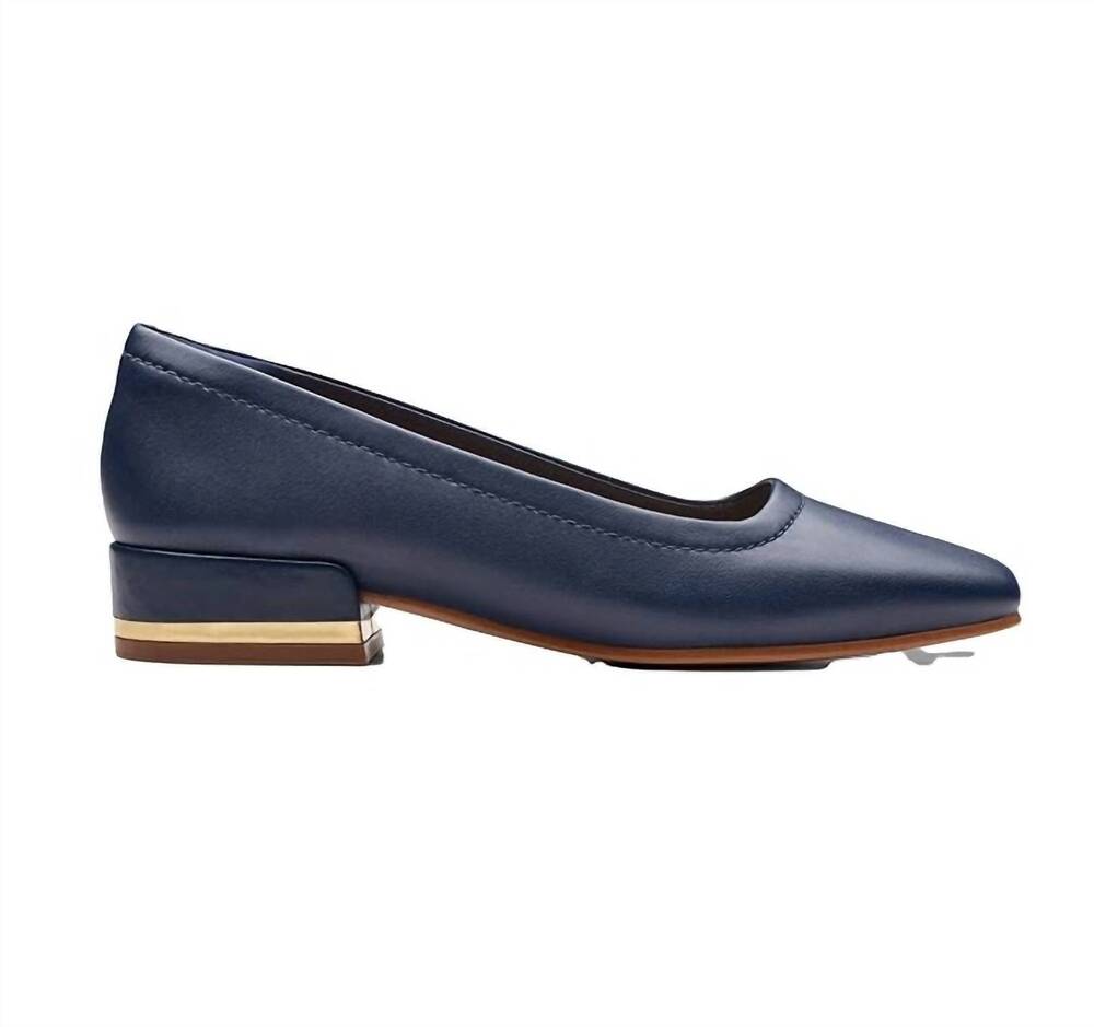 NEW CLARKS women's seren 30 court shoes in navy leather